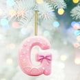 thumbnail image 4 of Pink 26 Alphabet Christmas 2D Acrylic Ornaments - 1pc 3.1in(8cm) Backpack & Car Pendant Decor, Cute Holiday Letter Hanging Accessories, Festive Christmas Alphabet Charms, G, 4 of 7