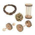 thumbnail image 5 of HEALEEP 5Pieces Wooden Pet Chewing Plaything for Indoor Play and Training Light Brown 1.97X1.97X1.57in, 5 of 8