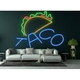 thumbnail image 4 of Glowneon Tacos Mexico Neon Sign, Restaurant Light Wall Signboard, 4 of 4