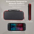 thumbnail image 2 of Carrying Case for Nintendo Switch 2, Hard Shell & Waterproof Portable Travel Carry Case Game Storage Bag for Switch 2025 Game Accessories with 2 Screen Protectors, Black, 2 of 7
