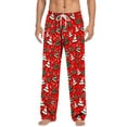 thumbnail image 4 of Christmas Pajama Pants Unisex Couples Wide Leg Funny Cute Print Lounge Pj Bottoms Pockets Casual Comfy Soft Apparel Men Casual Pants Size Large, 4 of 4