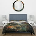 thumbnail image 3 of Designart "Reverie in Vietnam s Tropical Rainforest" Vietnam Bedding Covert Set - Landscapes Green Traditional Bed Set With 2 Shams, 3 of 6