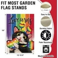 thumbnail image 2 of Love Wins Rainbow Tuxedo Cat Small Decorative Garden Flag, LGBTQ Gay Lesbian Pet Yard Lawn Outside Pride Month Decor, Double Sided 12 x 18, 2 of 6