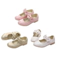 thumbnail image 4 of Children Sole Shoes Kids Adorable Round Toe Wear-resistant Daily Walking Golden 1 Pair, 4 of 5