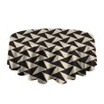 thumbnail image 5 of Black Beige Chevron Pattern Round Tablecloth 60"x60",Wrinkle Wipeable Table Cloth for Kitchen Dining Room Picnic Patio Party, 5 of 6