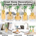 thumbnail image 4 of Diffuser Glass Bottles Set of 5 DIY Empty Clear Glass Fragrance Bottle with Gold Caps Reeds Sticks Vase Decorative Diffusers for Home Office Desk Decoration Wedding Replacement Girl Women, 4 of 6