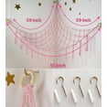 thumbnail image 6 of Large Stuffed Animal Storage Hammock Corner Net - Pink Room Decor for Teen Girls - Toys Storage Hanging Stuff Animal Organizer Holder Cute Stuff - Boho Nursery Dorm Bedoom Decor Aesthetic1, 6 of 6