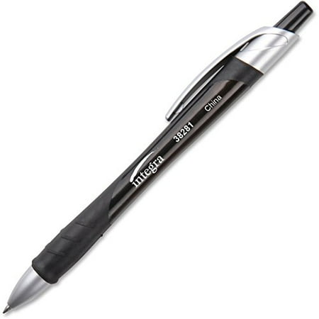 Integra Blue Pen Integra Advanced Ink Retractable Gel Pen - 0.7 mm Point Size - Blue Gel-based Ink - Black Barrel - 1 Dozen ()