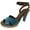 Turquoise Pat, variant on Delman Womens Dani Leather Ankle Strap Platform Sandal, Turquoise Pat, US 6