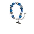 thumbnail image 2 of Delight Jewelry Silvertone Flying Witch Blue Paw Print Bead Bracelet, 7"+2", 2 of 4