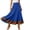 Blue-Skirt, variant on Womens Maxi Skirts Elastic Waist Flowy Bohemian Color Block Summer Casual Black L