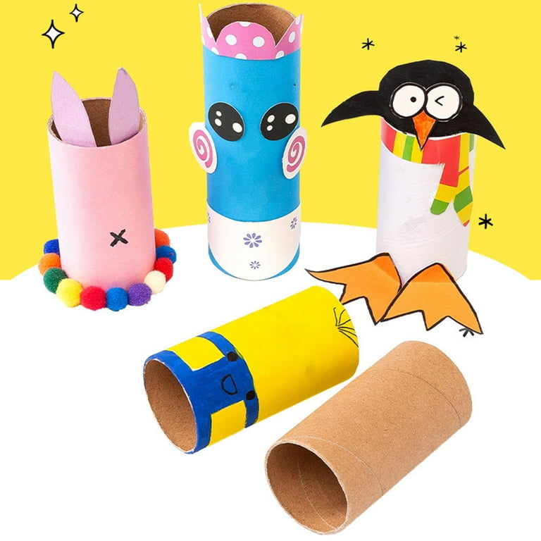 Paper Tube Painting Materials Kids Cardboard Tubes DIY Craft