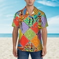 thumbnail image 2 of Kll Men'S Hawaiian Shirt Short Sleeve Button Down Beach Shirts-Dancing African Womans, 2 of 7