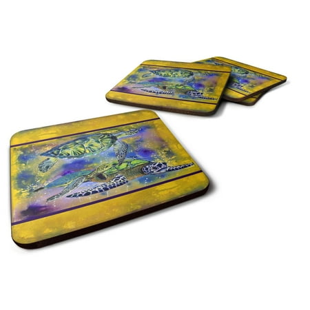 

Carolines Treasures 8394FC Turtle Foam Coaster Set of 4 3 1/2 x 3 1/2 multicolor