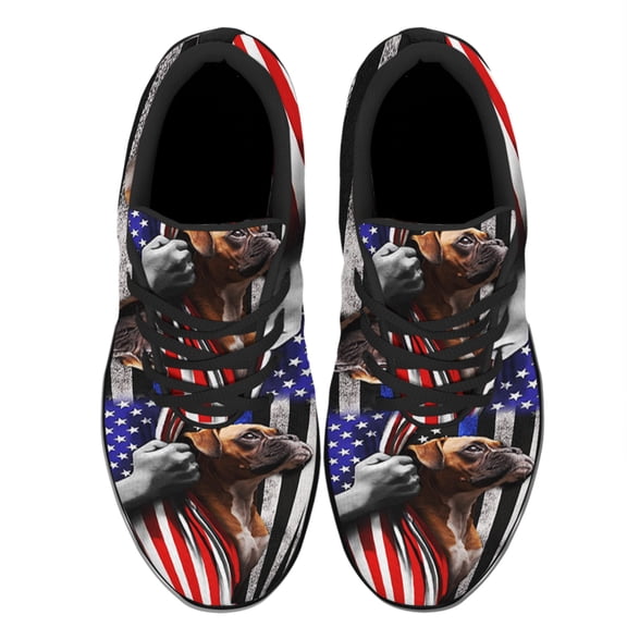 Boxer The Thin Blue Line America Us Shoes Women's Fashion Sneakers Tennis Running Shoes for Men Women Black Size 3.5