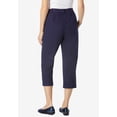 thumbnail image 2 of Woman Within Plus Size Petite Adjustable Waist Chino Capri, 2 of 5