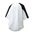 thumbnail image 5 of TKKCS Mens Raglan Half Sleeve T Shirt- Stretch Loose Fit Crew Neck Color Block Summer Casual Tees White Size 4XL, 5 of 8