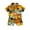 Yellow, variant on Gbsyewxs Boys Outfits 2 Piece Lapel Short Sleeve Tops And Shorts Hawaiian Print Casual Summer Boys Clothes Set Black Size 4-5 Years