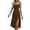 Brun, variante sur Staron Robe Milk Maid pour Femmes Vacances Robe d'Été Bretelles Spaghetti Printemps Décontractée Mignonne Bohème Fendue Plage Longue Fluide Robe Soleil