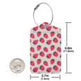 thumbnail image 2 of Rocae Strawberry for Leather Luggage Baggage Tags ID Label Privacy Cover ID Label with Stainless Steel Loop and Address Card, 2 of 5