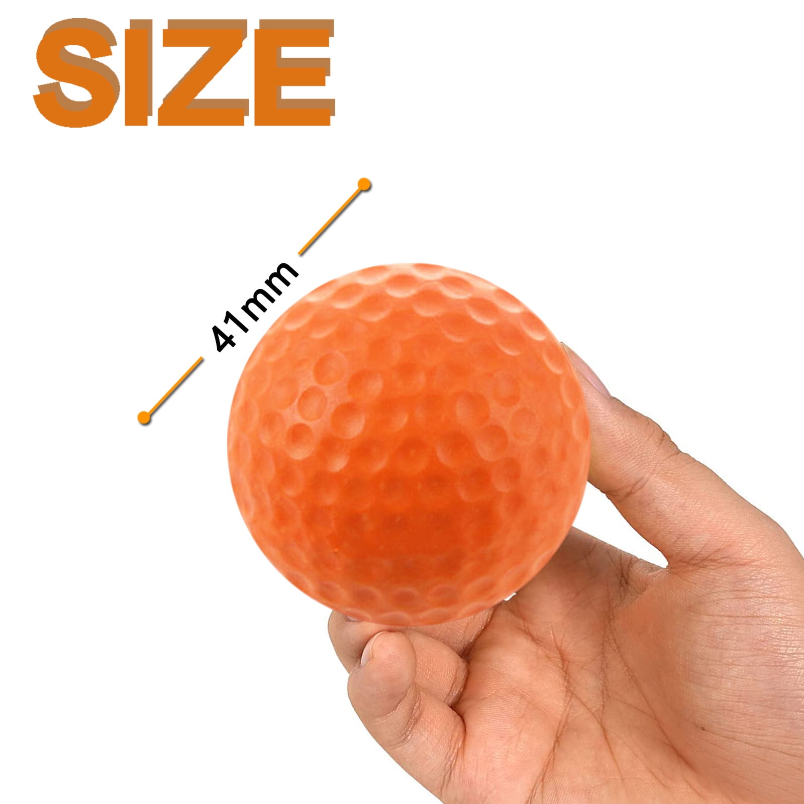 FINGER TEN Golf Practice Balls with Bucket Value 50 Pack, Soft Foam with Limited Flight for Safe Practice