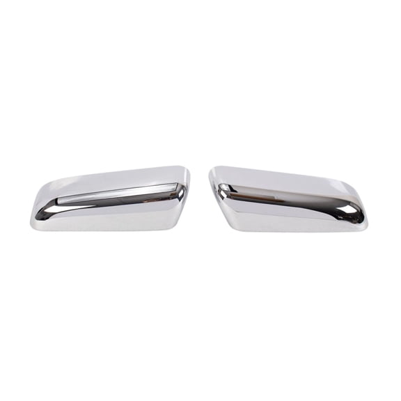 Chrome Mirror Cap Cover Upgrade Set - Driver and Passenger Side Pair