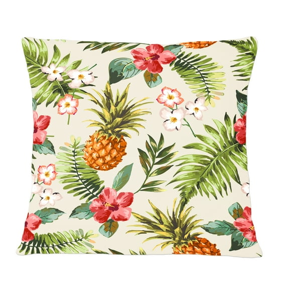 Designart Pineapple Summer Bliss IV' Mid-Century Modern Throw Pillow - 12x20