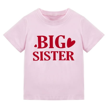 

Bullpiano Baby Girls Summer Cotton Bodysuits Toddler Girl Letter Print T-Shirt Tops Tees 0-7Y