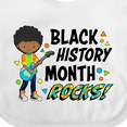 thumbnail image 4 of Inktastic Black History Month Rocks- boy with guitar Boys or Girls Baby Bib, 4 of 4
