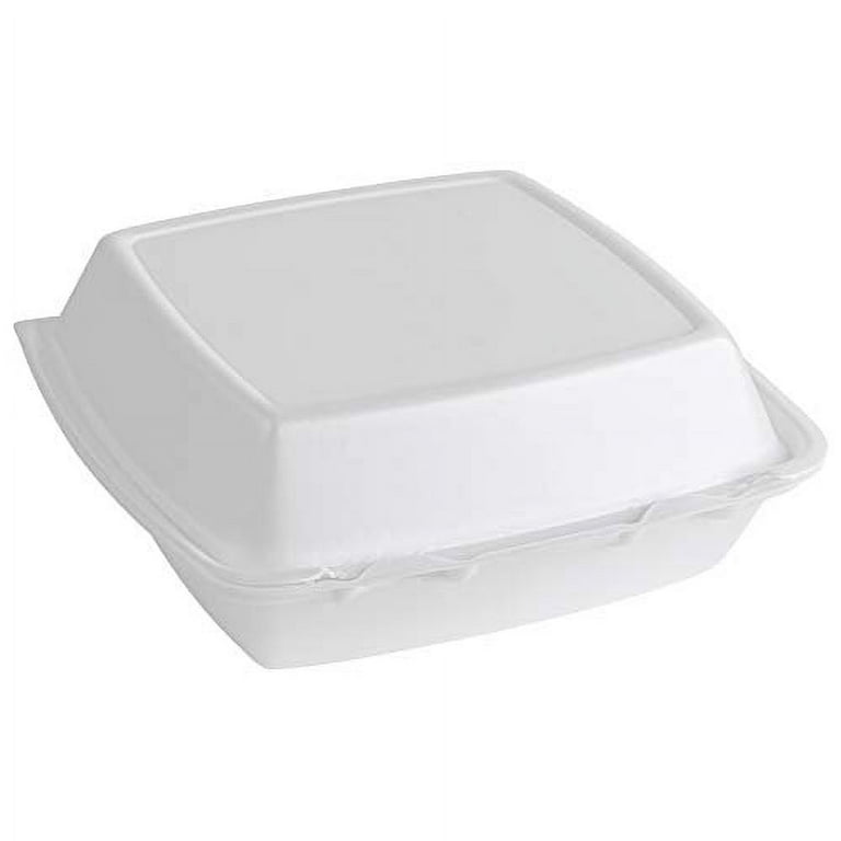 Stock Your Home 8 Inch Clamshell Styrofoam Containers (25 Count) - 3  Compartment Food Containers - Large Carry Out Container for Food -  Clamshell Take Out Containers for Delivery, Takeout, Restaurants 