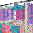 thumbnail image 3 of Waterproof Boho Patchwork Vintage Shower Curtain 72x72 Inch Bohemian Style Stitching Colorful Floral Retro Shower Curtains for Bathroom Hotel Home Decor with 12 Hooks, 3 of 5