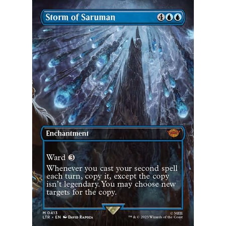 MtG Tales of Middle-Earth Mythic Rare Storm of Saruman [Scene Card] #413
