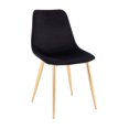 thumbnail image 3 of Ensemble de 2 chaises de salle à manger en velours noir Domina, 3 of 6