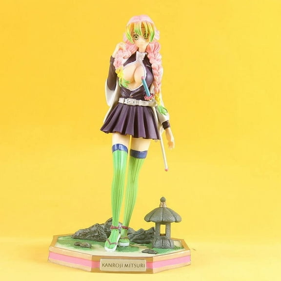 New, Mitsuri Kanroji 25cm/9.8inch Standing Pose Mitsuri Anime Statue Collection Decoration