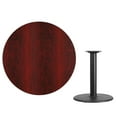 thumbnail image 3 of Flash Furniture 42'' Round Mahogany Laminate Table Top with 24'' Round Table Height Base, 3 of 4