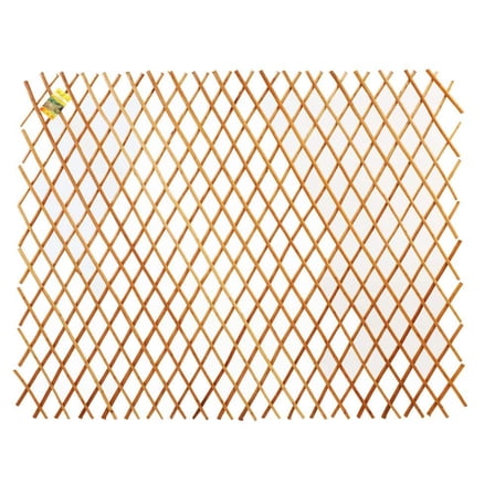36 in. H x 72 in. L Expandable Peeled Carbonized Willow Wood Trellis Fence