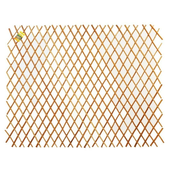 36 in. H x 72 in. L Expandable Peeled Carbonized Willow Wood Trellis Fence