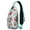 Sunflower Print, variant on Yellow Daisy Bloom Sling Backpack with Adjustable Strap, Multiple Compartments, Lightweight Durable Crossbody Daypack for Outdoor Activities, Gym, Travel, Boho Vintage Style