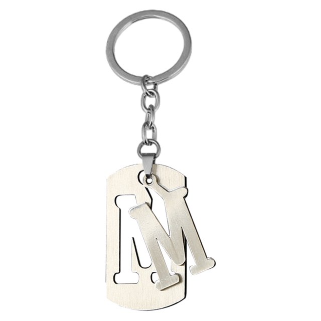 Llavero Con Letra M Llavero Del Alfabeto para Hombres Y Mujeres Regalos Dijes para Bolso Llaves