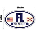 thumbnail image 3 of Flag of Florida / American Flag Oval 3M Vinyl Bumper Sticker Decal | Navy & Gold Kissimmee, FL Sticker Vinyl Decal, 3 of 3