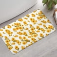 thumbnail image 2 of White Yellow Sunflower Pattern Bathroom Rugs Mat,Non Slip Microfiber Bathroom Rug,Rubber Backing,Soft Bathroom Mats for Bathroom Floor,Tub and Shower,17x30in(43x75cm), 2 of 5