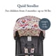 thumbnail image 2 of Inglesina Quid Stroller, Maya White (Otomi-Inspired) - Compact, Airplane Travel Stroller for Babies & Toddlers 3 Months to 50 lbs - Lightweight - Easy to Open - BPA Free, 2 of 5