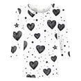 thumbnail image 5 of Tauxra T-Shirt à Manches 3/4 Coupe Ample pour Femmes, Haut Imprimé à Col Rond Décontracté pour Tous les Jours, T-Shirt Confortable et Doux pour Femmes, 5 of 5