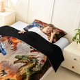 thumbnail image 4 of Metsweet Magic Dragon Twin Comforter Sets 2pcs, Abstract Animal Bedding Set, Red Blue Green,Black Reversible,1 Comforter and 1 Pillowcase, 4 of 6