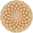 thumbnail image 1 of Ahgly Company Machine Washable Indoor Round Transitional Khaki Gold Area Rugs, 6' Round, 1 of 7