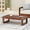 Mocha, variant on Round Acacia Wood Coffee Table with Iron Frame and Rope Accents - 26 in Diameter, 14.25 in Height, Beige and Teak Finish