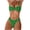 Green, variant on Women's Solid Color Bikini Swimsuit Set V-Neck Sleeveless Tankini Conservative Beach Vacation Swimwear, Yellow M