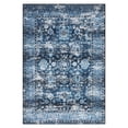 thumbnail image 2 of GlowSol 4'x6' Floral Area Rug Vintage Persian Distressed Rug Non-Shedding Non-Slip Throw Rugs Soft Foldable Rug for Home Decor, Navy Blue, 2 of 6