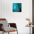 thumbnail image 3 of 10 Inch Wall Clock Battery Operated Silent Clock Decorative for Office, Kitchen, Outdoor, Living RoomMusic Guitar Blue Wooden Illustration, 3 of 4