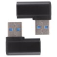 thumbnail image 1 of HOOWIFFY 2Ud Adaptador USB 90 Para Teléfonos Y Tablet Negro Con Transmisión Rápida, 1 of 6